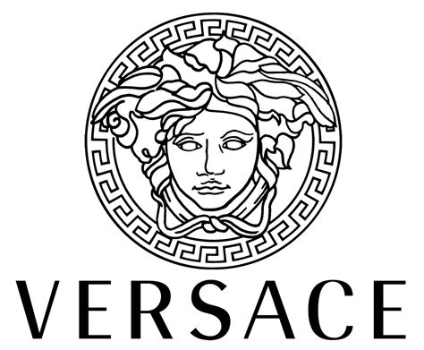 versace ロゴ|Versace logo black and white.